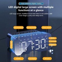 منبة وراديو بشاشة ليد ديجيتال مع خاصية عرض درجة الحرارة بوصلة يو اس بي