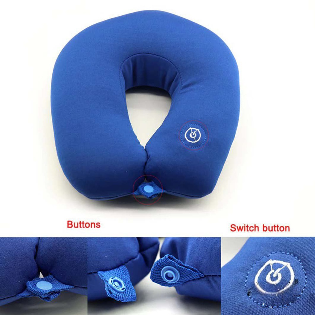 مخدة 2 في 1 لعمل لمساج واسترخاء الرقبة من المايكروفايبر