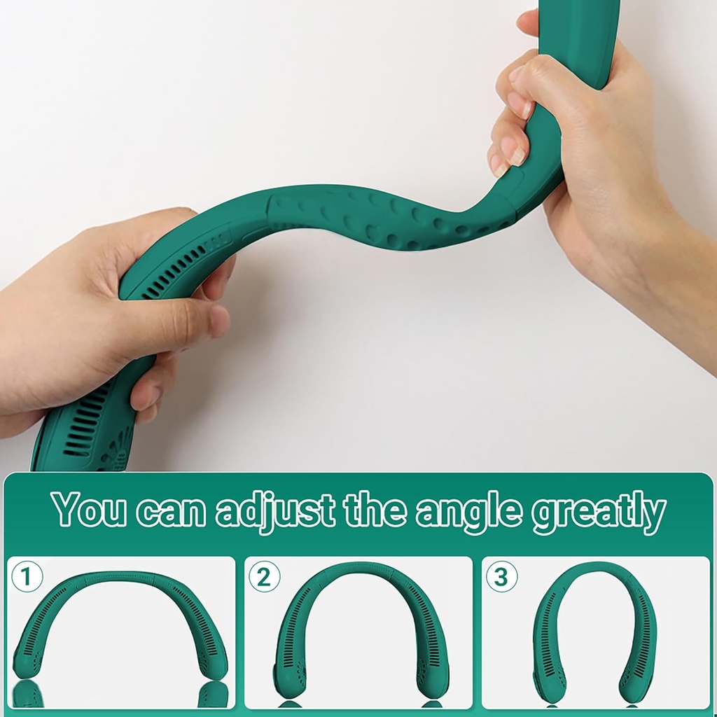 مروحة رقبة محمولة للتبريد ب 3 سرعات مختلفة قابلة لاعادة الشحن