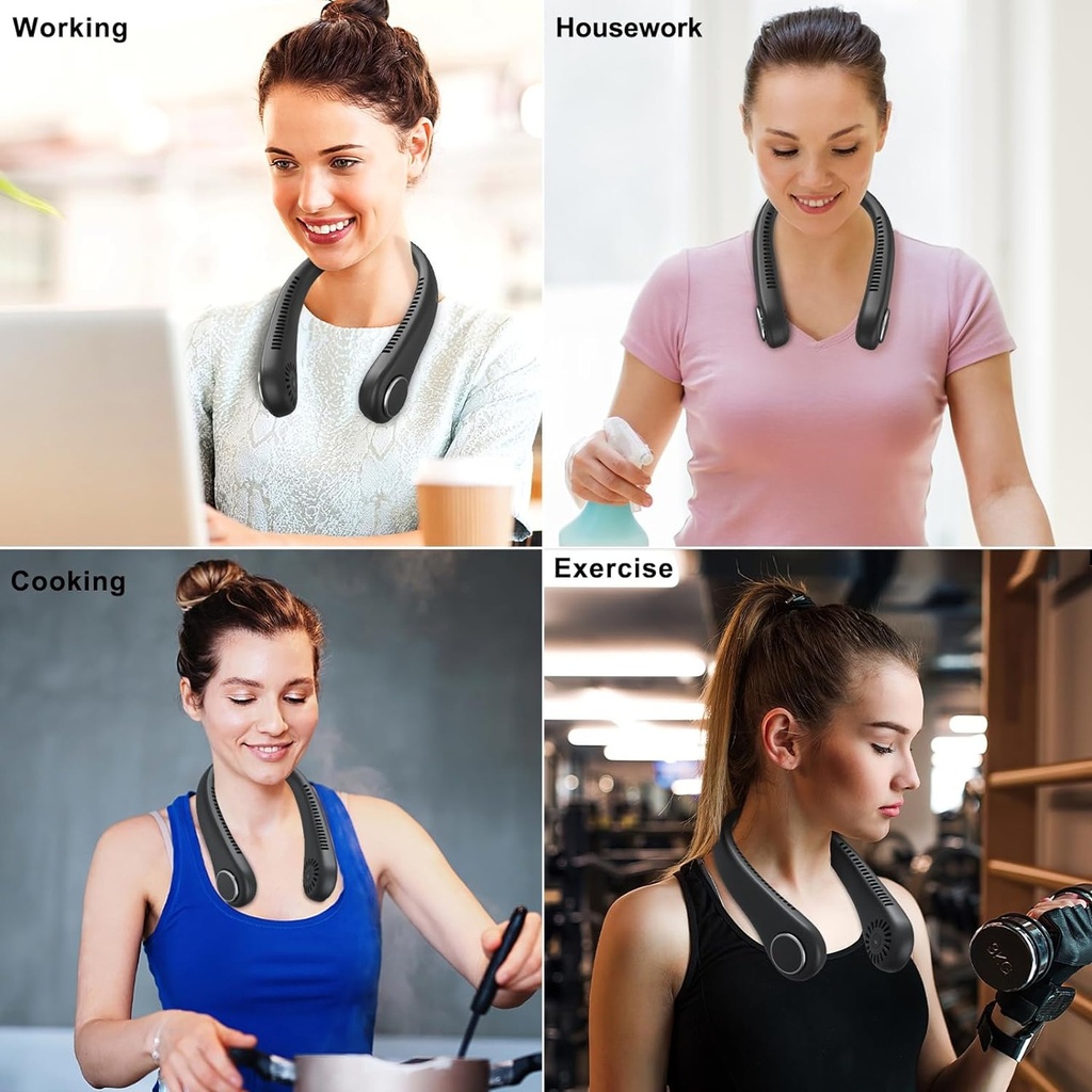 مروحة رقبة محمولة للتبريد ب 3 سرعات مختلفة قابلة لاعادة الشحن