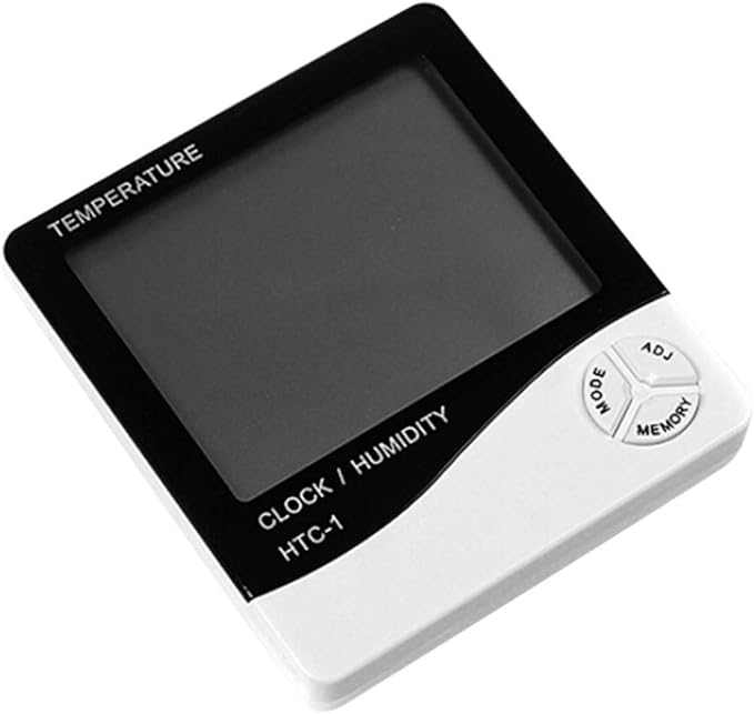 ساعة رقمية ومنبه و مقياس لدرجة الحراره و الرطوبة