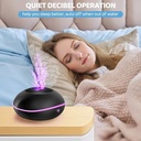 فواحة مضيئة علي شكل ضوء لهب لتعطير وترطيب المنزل بخزان 200 ملي