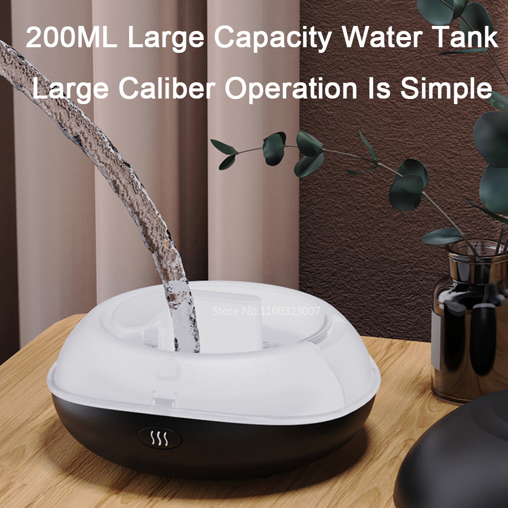 فواحة مضيئة علي شكل ضوء لهب لتعطير وترطيب المنزل بخزان 200 ملي