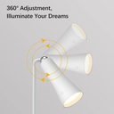 اباجورة مكتب تاتش 4 في 1 مع اضاءة بيضاء قابل للشحن