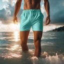 Basic Blue مايوه شورت وتربروف