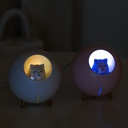 فواحة مضيئة علي شكل قطة بخزان 220 ملي لتعطير المنزل