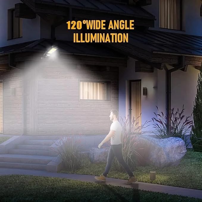 كشاف حائط سينسور مقاوم للماء يعمل بالطاقة الشمسية مع ريموت كنترول