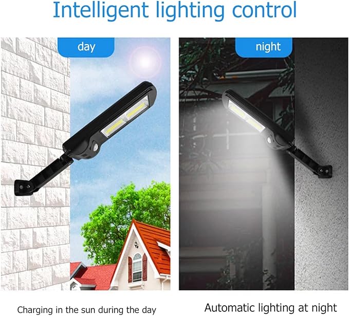 كشاف حائط سينسور مقاوم للماء يعمل بالطاقة الشمسية مع ريموت كنترول