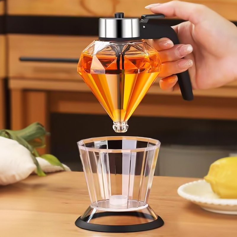 موزع للعسل و الزيت 200 ملي علي شكل خلية نحل اكليريك