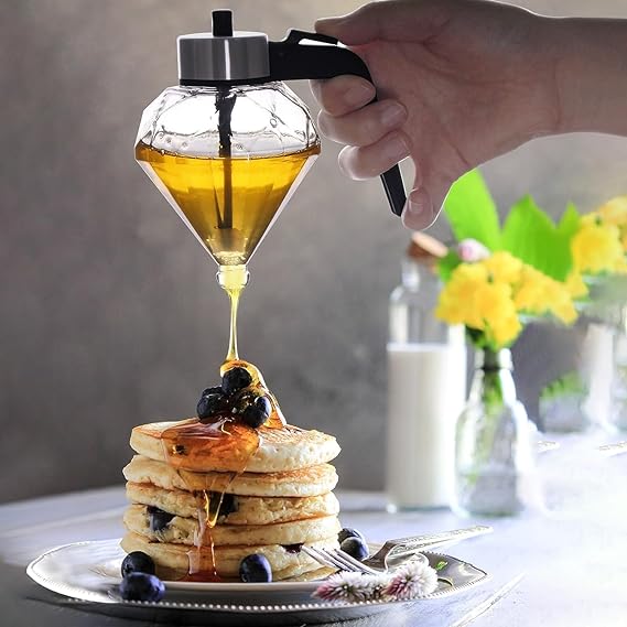 موزع للعسل و الزيت 200 ملي علي شكل خلية نحل اكليريك