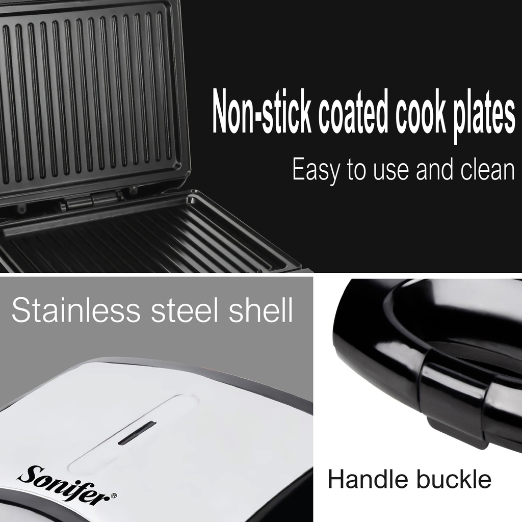 SF-6054 ماكينة وافل كهربائية 7*1 من سونيفر700- 800 واط 