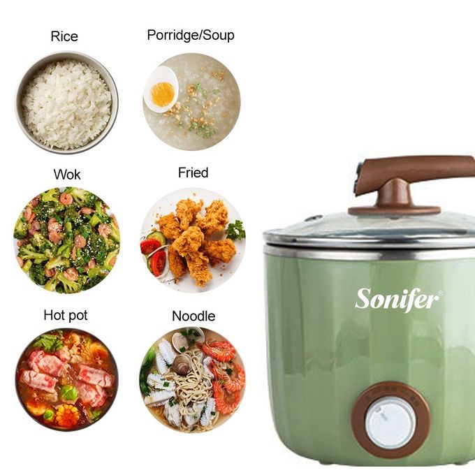 SF-1503 حلة ضغط كهربائية 1.2 لتر  متعددة الاستخدامات من الستاليس ستيل بقوة 600 وات من سونيفر