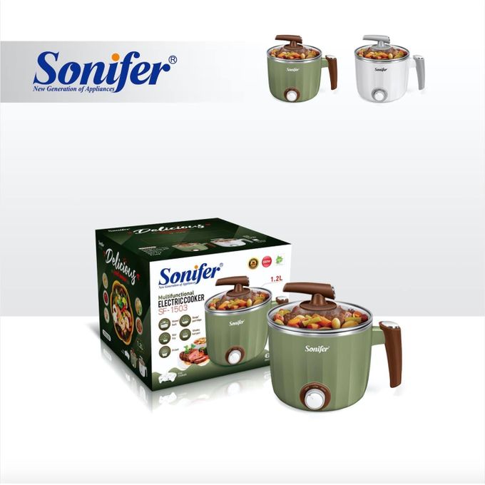 SF-1503 حلة ضغط كهربائية 1.2 لتر  متعددة الاستخدامات من الستاليس ستيل بقوة 600 وات من سونيفر