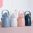 زمزية حرارية لحفظ درجة حرارة المشروبات من الستاليس ستيل بشاليموه ويد لسهولة الحمل 800 مللي