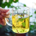 كوب زجاج بيد للشاي والقهوة واللاتيه 200 مللي