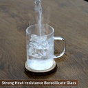 كوب زجاج بيد للشاي والقهوة واللاتيه 200 مللي