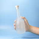 زجاجة للخل والزيت بغطاء خشبي محكم الغلق سعة 400 مللي