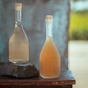 زجاجة للخل والزيت بغطاء خشبي محكم الغلق سعة 400 مللي