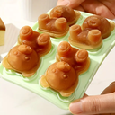 قالب ثلج ثري دي شكل دبدوب من السيليكون 4 خانات