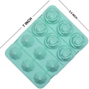 قالب ثلج سيليكون ثري دي شكل وردة لعمل الحلويات والقهوة المثلجة