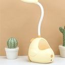 كشاف مكتب ميني 2*1 شكل كرتوني لطيف مع حامل اقلام قابل للشحن