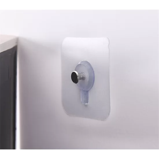 طقم هوك 4 قطع شفاف بديل للمسامير لتعليق أدوات الحمام والمطبخ