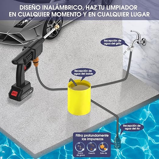 مضخة محمولة لغسيل السيارات تعمل بالضغط  بقوة 48 فولت