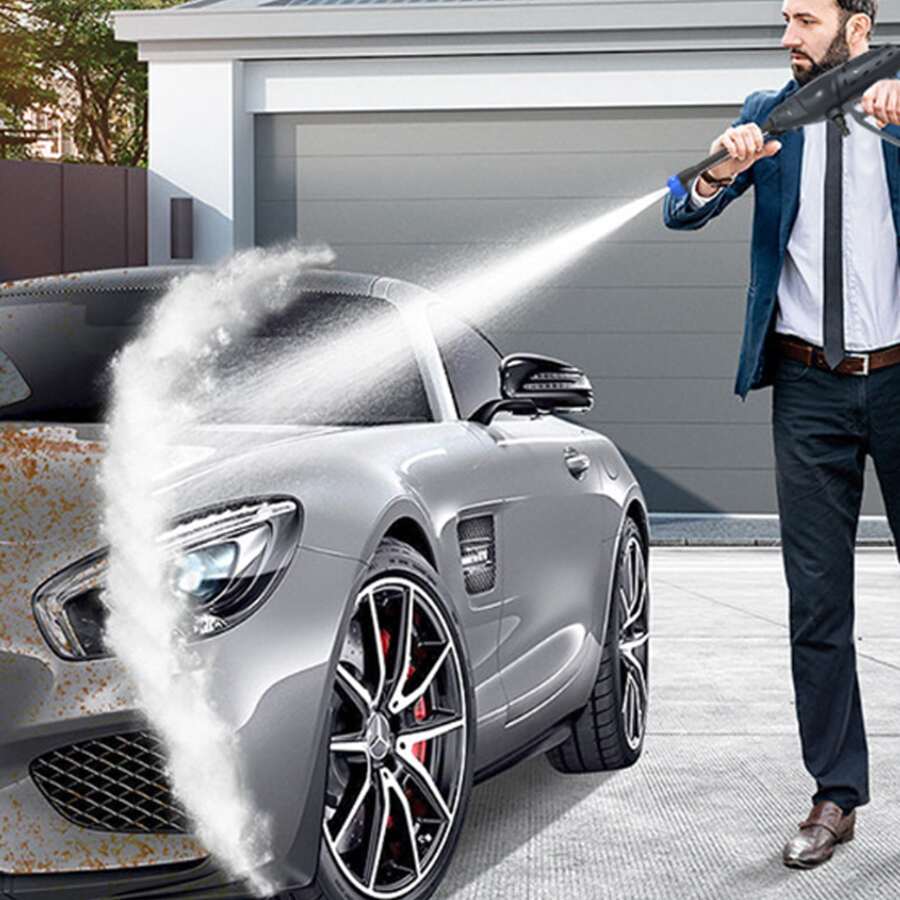مضخة محمولة لغسيل السيارات تعمل بالضغط بقوة 6680 فولت