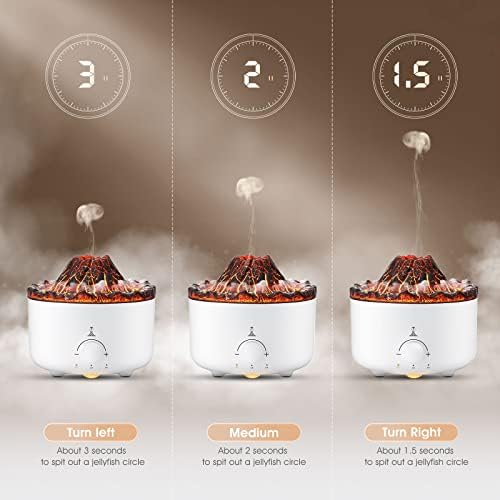 فواحة مضيئة علي شكل بركان بخزان 560 ملي لتعطير وترطيب المنزل