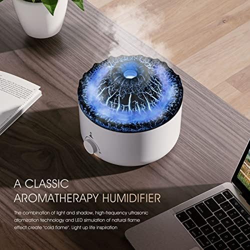 فواحة مضيئة علي شكل بركان بخزان 560 ملي لتعطير وترطيب المنزل