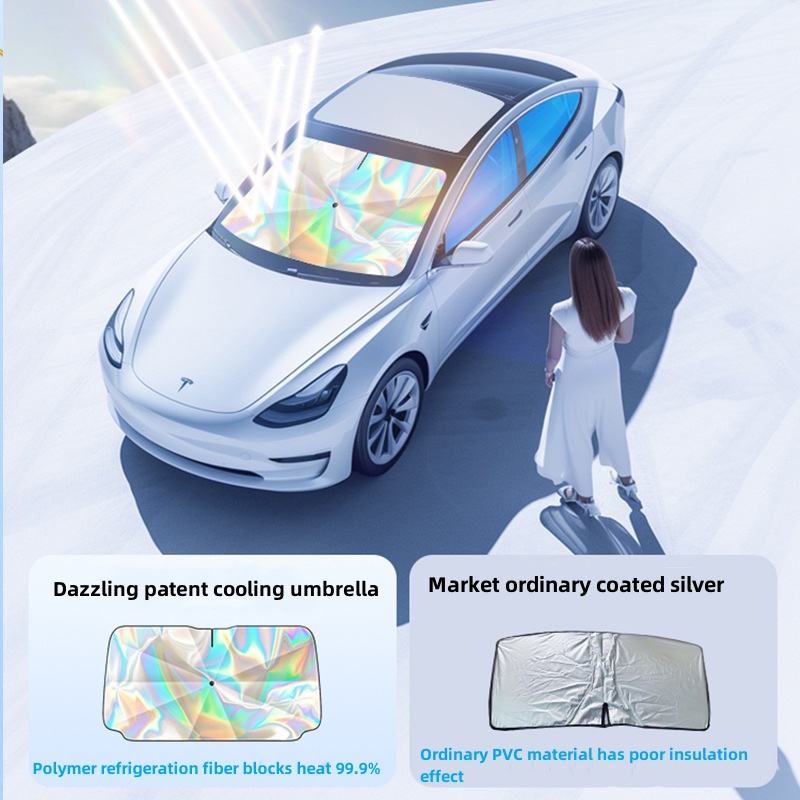 شماسة سيارة ليزر عاكسة للشمس من الاشعة الفوق البنفسجية قابل للطي