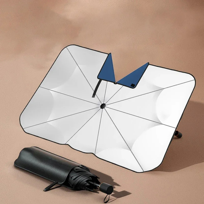 شماسة سيارة لحماية زجاج السيارة الامامي من اشعة الشمس قابل للطي