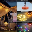 USB كشاف ليد 2*1 بسلسة اضاءة قابلة للسحب مع 8 اضاءات مختلفة