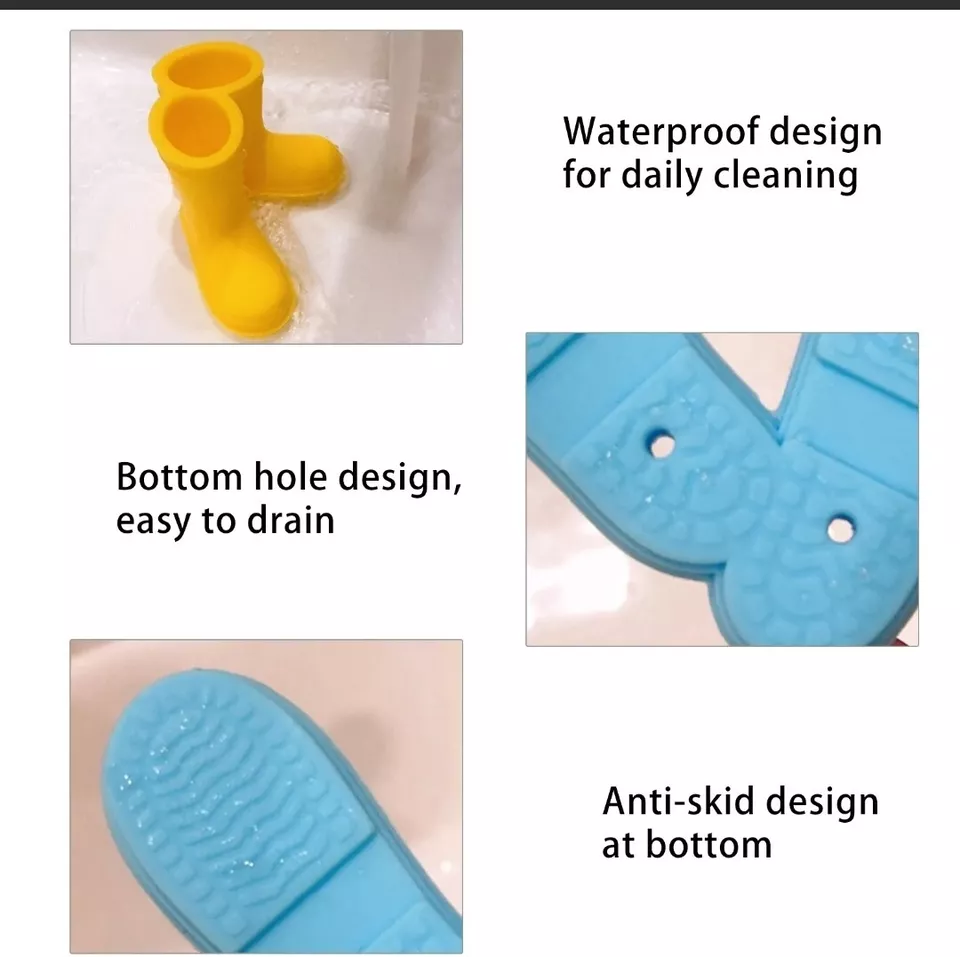 حامل سيليكون لفرش الأسنان على شكل حذاء المطر