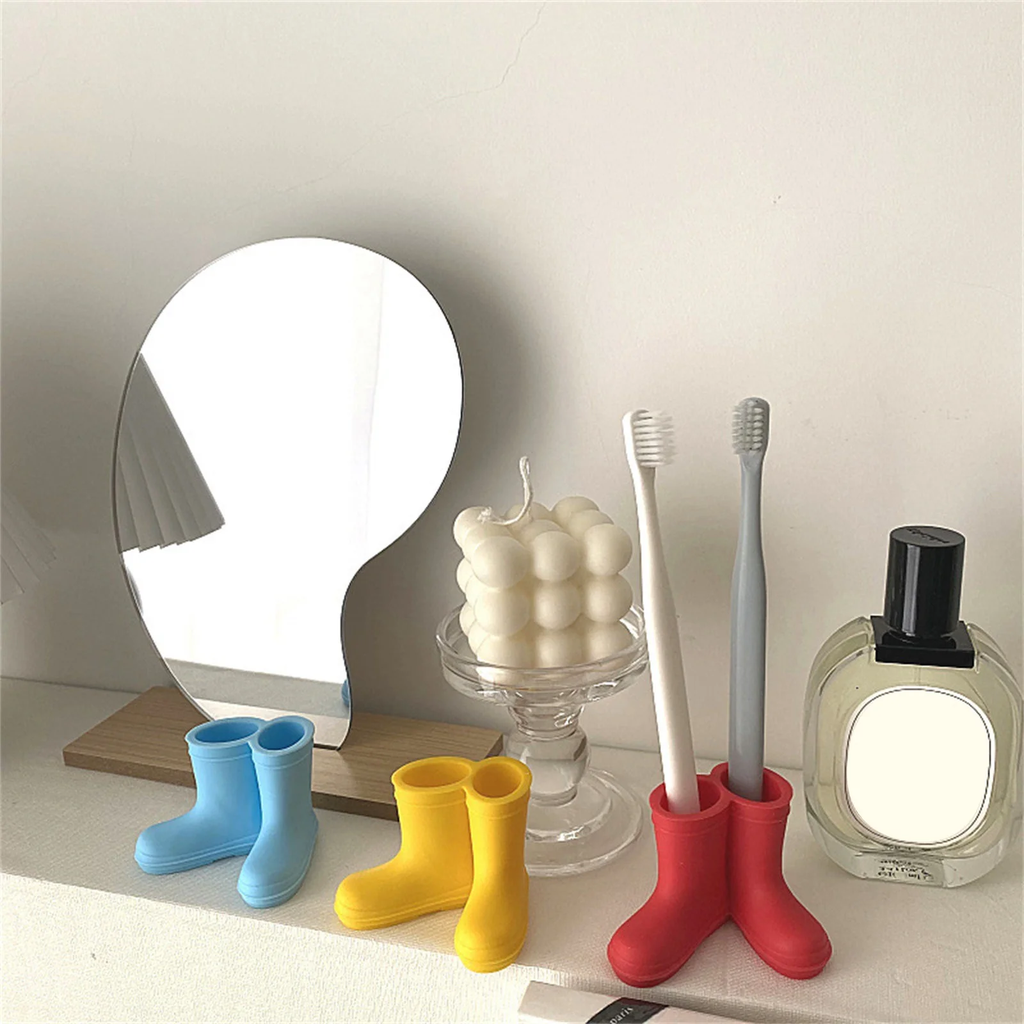 حامل سيليكون لفرش الأسنان على شكل حذاء المطر