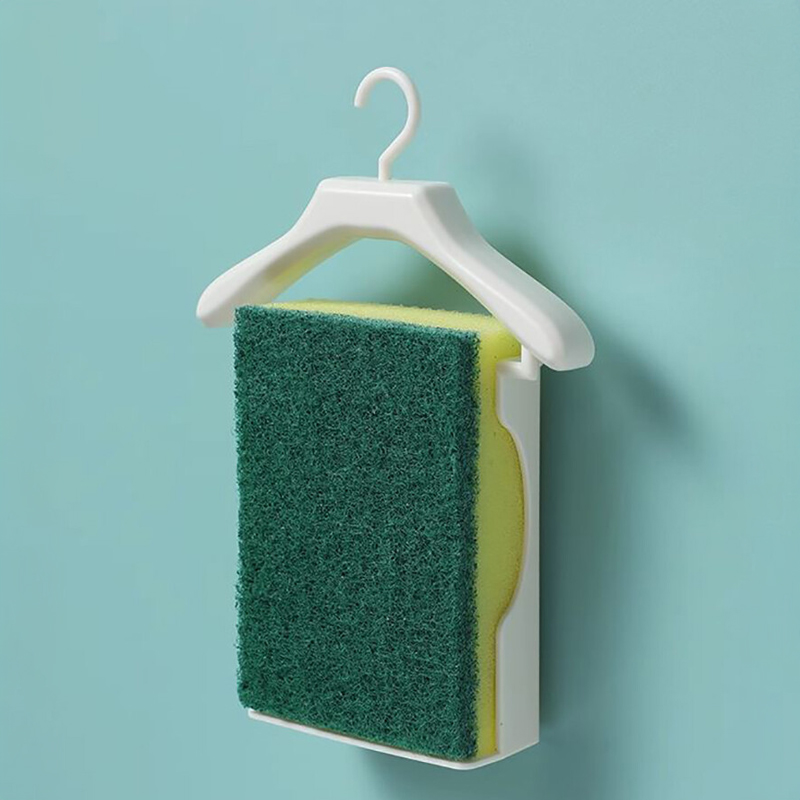 اسفنجة اسبونج بحامل شماعة مزودة بدبل فيس قوي لسهولة التعليق