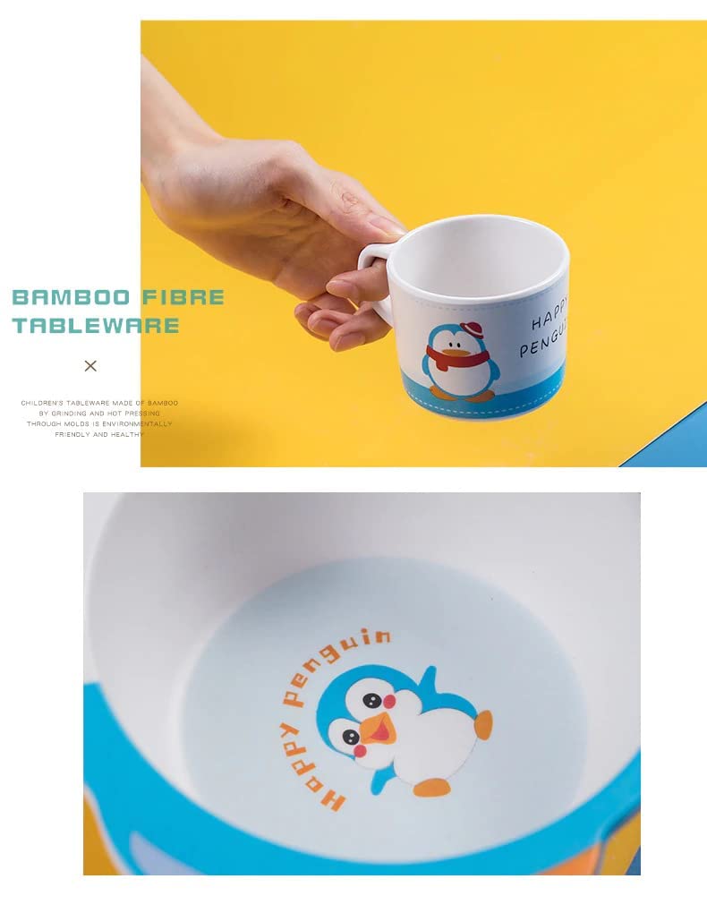 طقم طعام للاطفال 5 قطع شكل بطريق