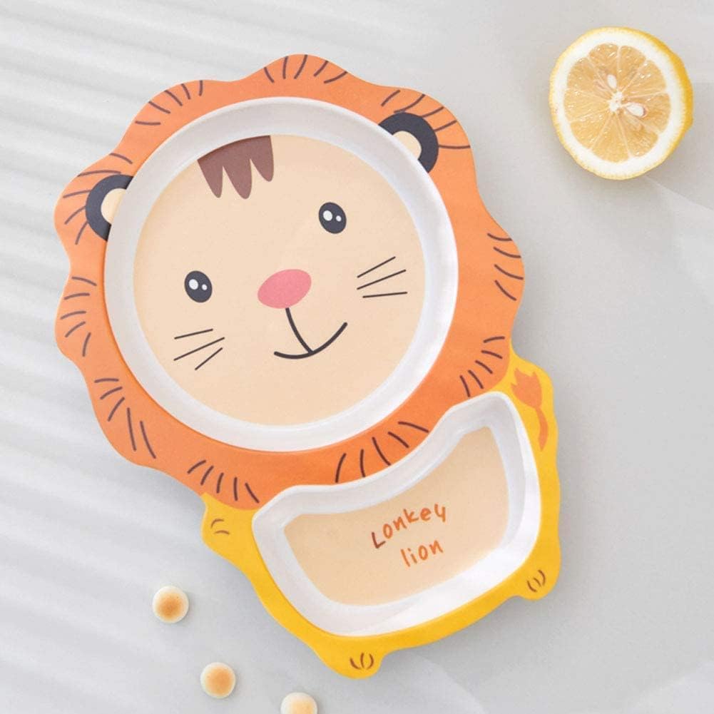 طقم طعام للاطفال 5 قطع شكل اسد