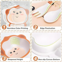 طقم طعام للاطفال 5 قطع شكل قرد لطيف