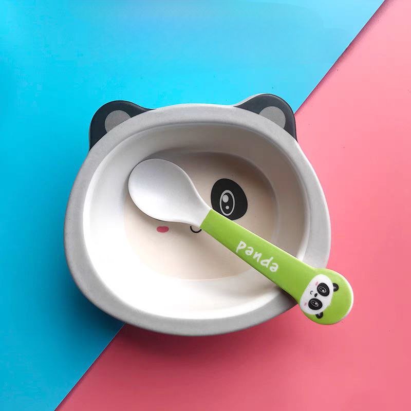 طقم طعام للاطفال شكل باندا 5 قطع