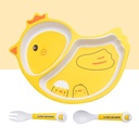 طقم طعام للاطفال شكل بطة لطيفة 5 قطع