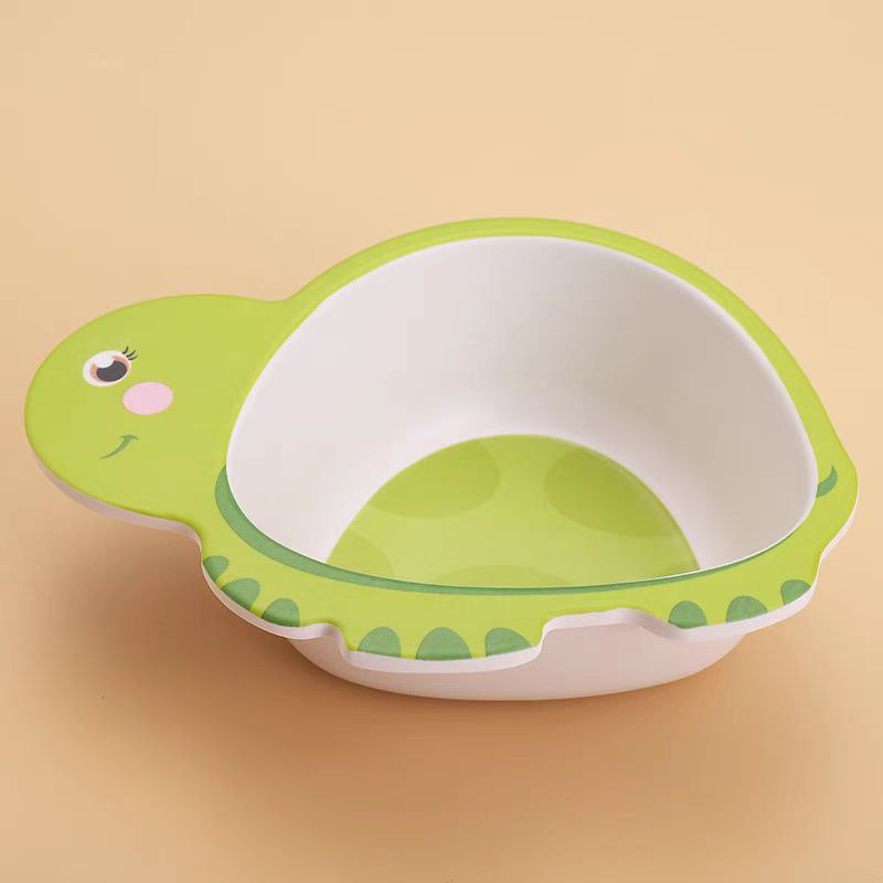 طقم طعام للاطفال 5 قطع شكل سلحفاه كيوت