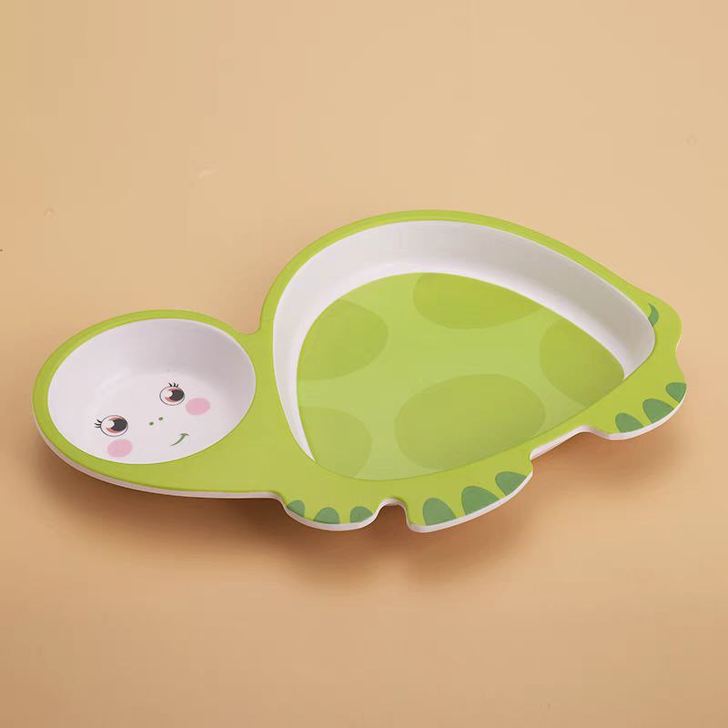 طقم طعام للاطفال 5 قطع شكل سلحفاه كيوت
