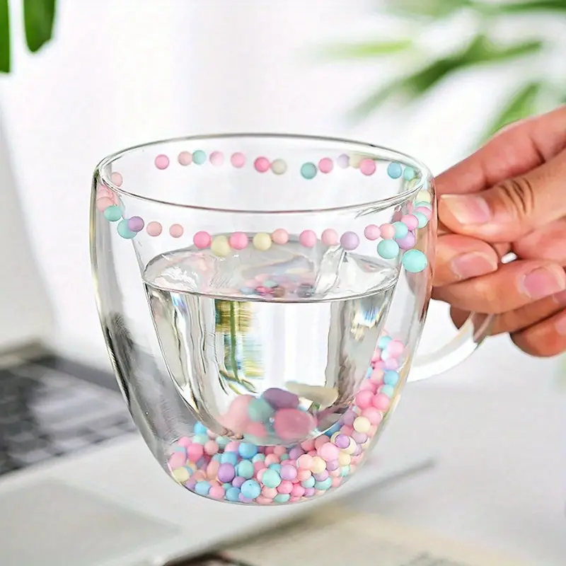 مج زجاج دبل شفاف 250 ملي ببلز من الداخل لشرب وتقديم العصائر والشاي