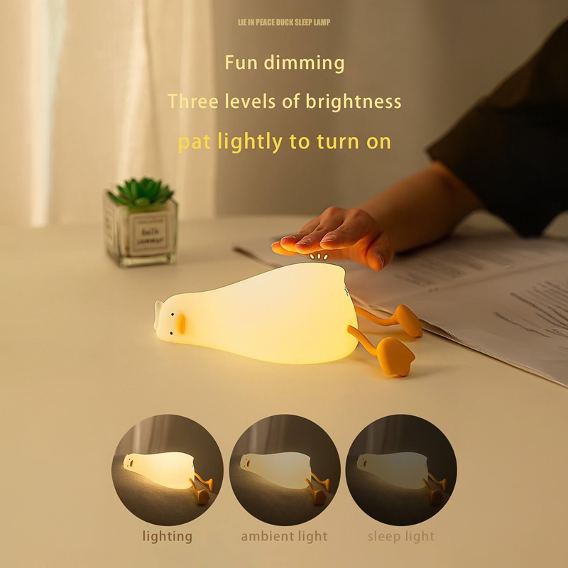 وناسة ميني شكل بطة ب 3 مستويات للاضاءة من السيليكون