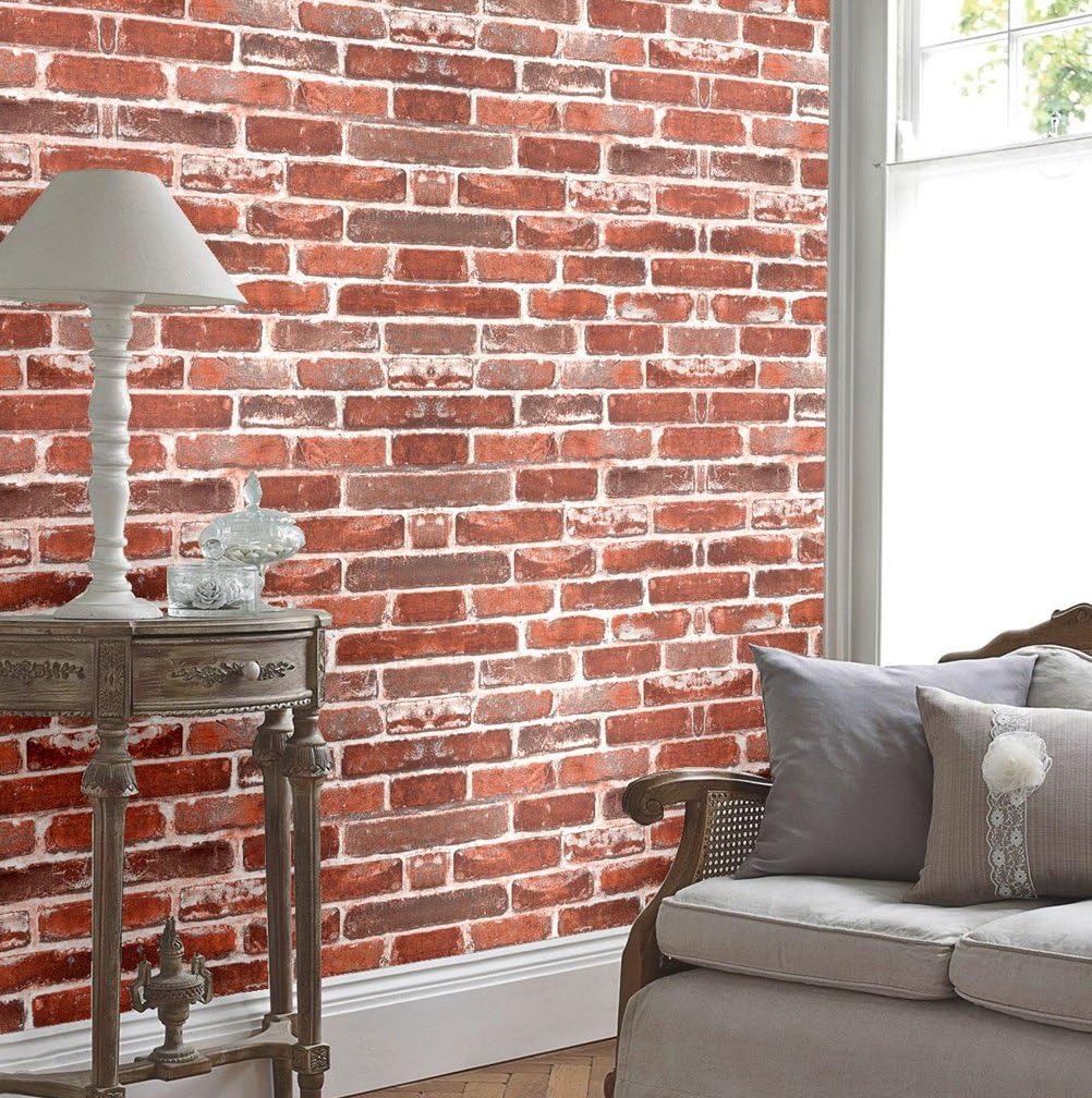 ورق حائط ثري دي لاصق 30 * 60 سم علي شكل طوب حجري بديل الدهانات