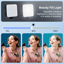 ترايبود لحمل الموبايل وتصوير الفيديوهات باضاءة وميكروفون عالي الجودة  مع جهاز تحكم عن بعد