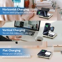 شاحن لاسلكي 5*1مزود بساعة ومنبه بقوة 25 واط