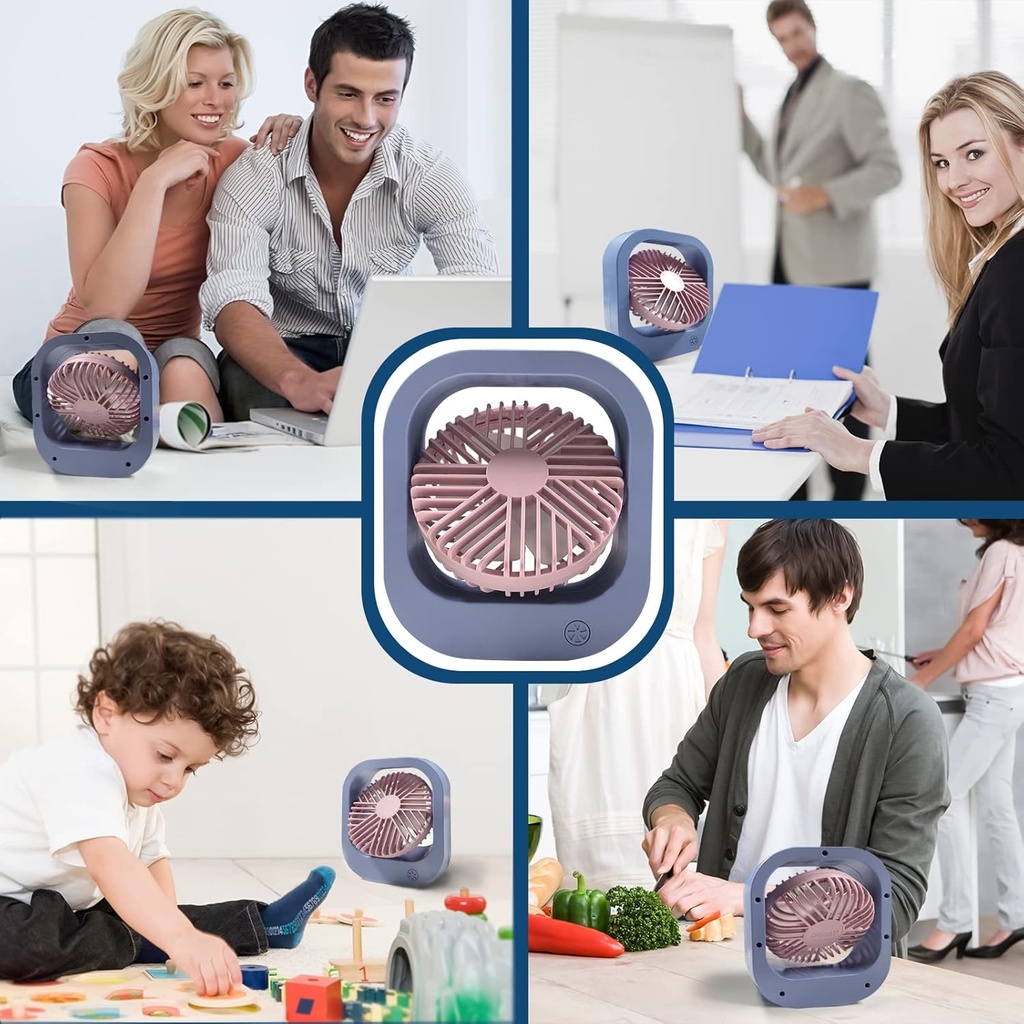 مروحة مكتب ميني دوارة ب 3 سرعات مختلفة قابلة للشحن