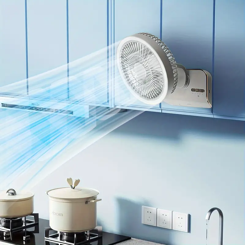 مروحة مكتب ميني برأس متحركة و 5 سرعات مع ليد قوي